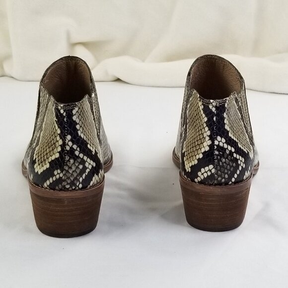 Madewell Low Chelsea Boots Snake Leather Print - Picture 11 of 12